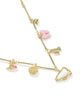 Cheer Charm Necklace  Pink and White Mix
