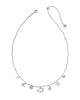 Cheer Charm Necklace  Pink and White Mix