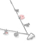 Cheer Charm Necklace  Pink and White Mix