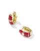 Courtney Gold Enamel Huggie Earrings