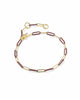 Courtney Gold Enamel Link and Chain Bracelet