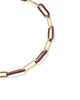 Courtney Gold Enamel Link and Chain Bracelet