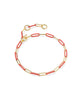 Courtney Gold Enamel Link and Chain Bracelet