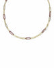 Courtney Gold Enamel Link and Chain Necklace
