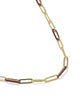 Courtney Gold Enamel Link and Chain Necklace