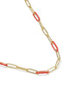 Courtney Gold Enamel Link and Chain Necklace