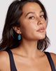 Dani Silver Bezel Drop Earrings in Variegated Indigo Magnesite