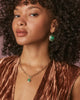 Daphne Gold Drop Earrings in Bronze Veined Green Malachite