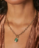 Daphne Gold Link Chain & Necklace in Bronze Veined Green Malachite