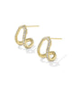 Daphne Pave Huggie Earrings