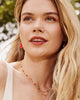 Dottie Gold Multi Strand Necklace in Red