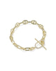Elisa Toggle Gold Link and Chain Bracelet