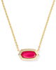 Elisa Gold Bezel Pendant Necklace