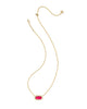 Elisa Gold Bezel Pendant Necklace