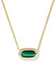 Elisa Gold Bezel Pendant Necklace
