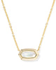 Elisa Gold Bezel Pendant Necklace
