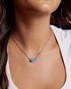 Elisa Silver Bezel Pendant Necklace