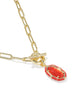 Elisa Gold Enamel Link and Chain Necklace