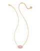 Elisa Gold Pendant Necklace in Blush Ivory Mother of Pearl