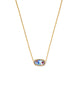 Elisa Gold Necklace in Red White and Blue Illusion