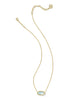 Elisa Gold Pendant Necklace in Light Blue Illusion