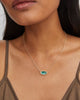 Elisa Gold Pendant Necklace in London Blue