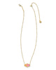 Elisa Petal Frame Pendant Necklace in Sunrise Ombre Drusy