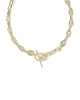Elisa Toggle Gold Link and Chain Necklace