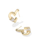 Emery Heart Hoop Earrings in White CZ