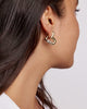 Emery Heart Hoop Earrings in White CZ
