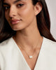 Haley Bow Short Pendant Necklace in Ivory Mother of Pearl