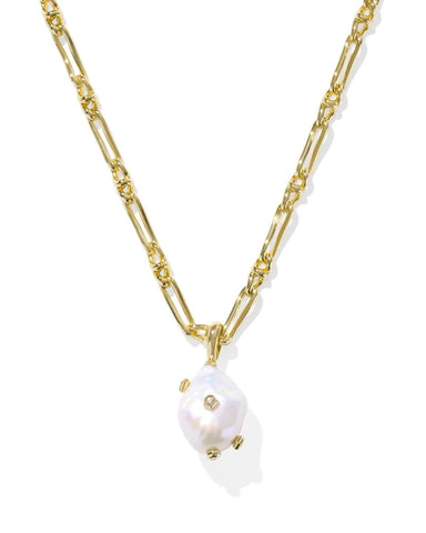 Melody Small Long Pendant Necklace in Freshwater Cultured Pearl