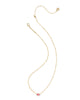Mini Elisa Gold Satellite Pendant Necklace in Azalea Illusion