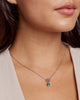Mini Elisa Silver Toggle Pendant Necklace in Variegated Indigo Magnesite