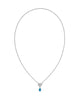 Mini Elisa Silver Toggle Pendant Necklace in Variegated Indigo Magnesite