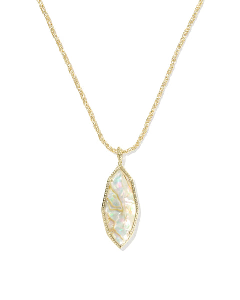 Ophelia Gold Large Long Pendant Necklace