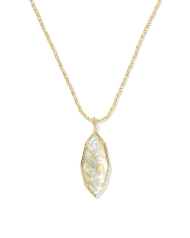 Ophelia Gold Large Long Pendant Necklace