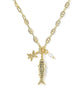 Parker Fish Gold Long Charm Necklace