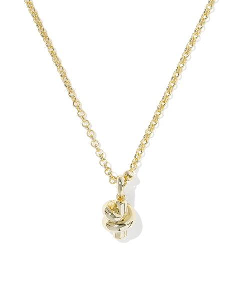 Parker Knot Gold Short Pendant Necklace