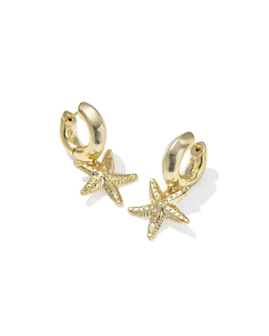 Parker Starfish Gold Huggie Earrings