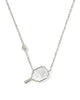 Pickleball Short Pendant Necklace in Ivory Mother of Pearl