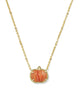 Pumpkin Gold Short Pendant Necklace