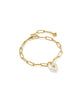 Sasha Heart Delicate Chain Bracelet in Freshwater Cultured Pearl