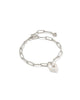 Sasha Heart Delicate Chain Bracelet in Freshwater Cultured Pearl