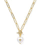 Sasha Heart Short Pendant Necklace in Freshwater Cultured Pearl