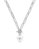 Sasha Heart Short Pendant Necklace in Freshwater Cultured Pearl