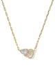 Tatum Short Pendant Necklace in white CZ