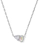 Tatum Short Pendant Necklace in white CZ
