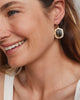 Tiger Striped Daphne Gold Drop Earrings