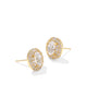 Bella Stud Earrings in White CZ